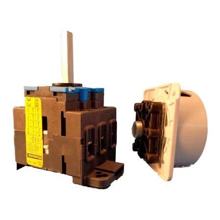 Springer Controls Co Disconnect Switch, Nonfusible, 3PST-NO, Indoor, Rotary Handle, Plastic ML3-125-SB3